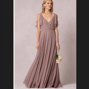 Jenny Yoo Cassie Bridesmaid Dress in Pecan